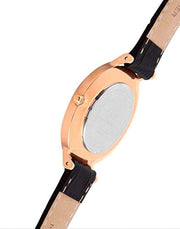 Daniel Wellington Classic Petite York Black Dial Brown Leather Strap Watch For Women - DW00100226