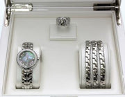Tag Heuer Link Trilogy Cameron Diaz Diamonds Mother of Pearl Dial Silver Steel Strap Watch for Women - WAT1419.BA0954