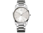 Calvin Klein City Silver Dial Silver Steel Strap Watch for Men - K2G2G146