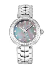 Tag Heuer Link Trilogy Cameron Diaz Diamonds Mother of Pearl Dial Silver Steel Strap Watch for Women - WAT1419.BA0954