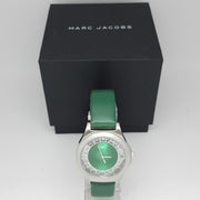 Marc Jacobs Henry Skeleton Green Dial Green Leather Strap Watch for Women - MBM1336