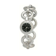 Marc Jacobs Amy Black Dial Silver Steel Strap Watch for Women - MBM3004