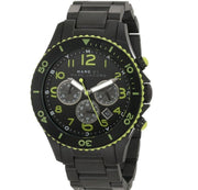 Marc Jacobs Rock Chronograph Black Dial Black Steel Strap Watch for Men - MBM5026