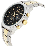 Hugo Boss Professional Black Dial Two Tone Steel Strap Watch for Men - 1513529