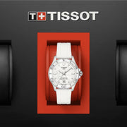 Tissot Seastar 1000 Mother of Pearl White Dial White Rubber Strap Watch for Women - T120.210.17.116.00