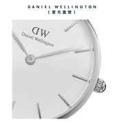 Daniel Wellington Classic Petite Reading White Dial Black Leather Strap Watch For Women - DW00100185