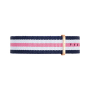 Daniel Wellington Classic South Hampton White Dial Two Tone Nylon Strap Watch For Women - DW00100034
