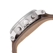 Fossil Boyfriend Chronograph White Dial Brown Leather Strap Watch for Women - ES3625