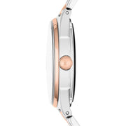 Marc Jacobs Tether Transparent White Dial Two Tone Steel Strap Watch for Women - MBM3436
