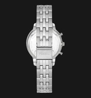 Fossil Neutra Chronograph Silver Dial Silver Steel Strap Watch for Women - ES5217