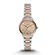 Burberry The Classic Rose Gold Dial Two Tone Steel Strap Watch for Women - BU10117