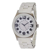 Marc Jacobs Rock White Dial White Silicone Strap Watch for Women - MBM2532