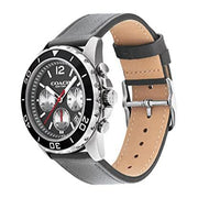 Coach Kent Grey Dial Grey Leather Strap Watch for Men - 14602561