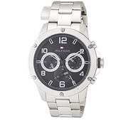 Tommy Hilfiger Blaze Chronograph Black Dial Silver Steel Strap Watch For Men - 1792029