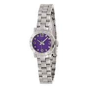 Marc Jacobs Amy Purple Dial Silver Steel Strap Watch for Women - MBM3228