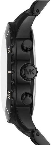 Michael Kors Cunningham Chronograph Black Dial Black Steel Strap Watch For Men - MK8965
