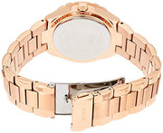 Guess Viva Diamonds White Dial Rose Gold Steel Strap Watch for Women - W0111L3