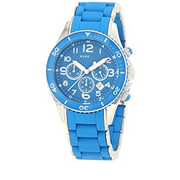 Marc Jacobs Rock Chronograph Blue Dial Blue Silicone Strap Watch for Women - MBM2575
