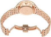 Swarovski Crystalline Chic Analog Black Dial Rose Gold Steel Strap Watch for Women - 5544587