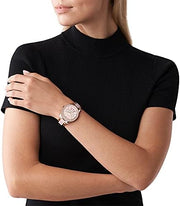 Michael Kors Tibby Multifunction Rose Gold Dial Rose Gold Steel Strap Watch For Women - MK6928