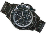 Marc Jacobs Rock Chronograph Limited Edition Gray Dial Gray Steel Strap Watch for Women - MBM5025