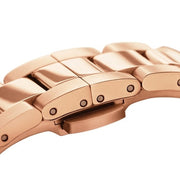 Daniel Wellington Iconic Link Grey Dial Rose Gold Steel Strap Watch For Women - DW00100336