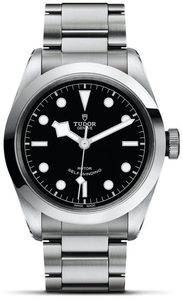 Tudor Black Bay Automatic Black Dial Silver Steel Strap Watch for Men - M79540-0001