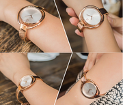 Calvin Klein Impetuos Silver Dial Rose Gold Steel Strap Watch for Women - K4F2N616