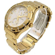 Guess Siren Diamonds Silver Dial Gold Steel Strap Watch for Women - W0442L2
