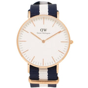 Daniel Wellington Classic Glasgow White Dial Two Tone NATO Strap Watch For Women - DW00100031