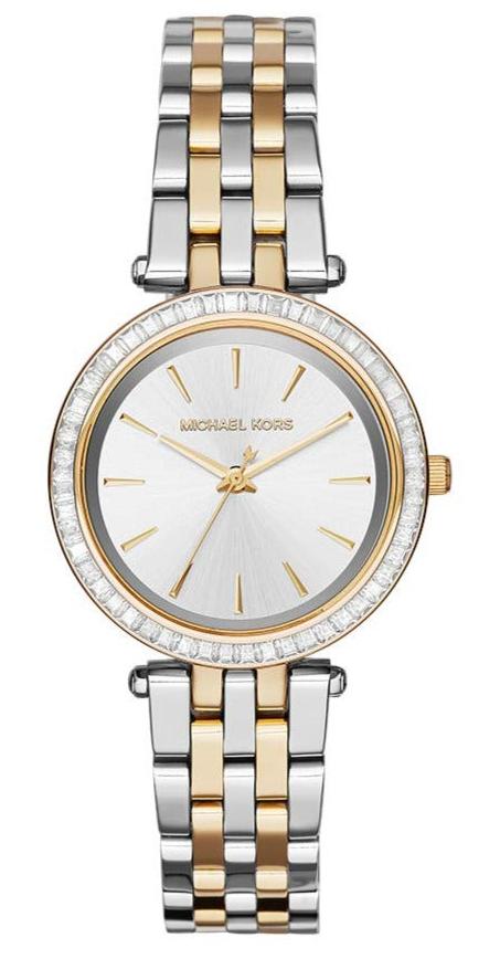 Michael Kors Darci Silver Dial Two Tone Steel Strap Watch for Women - MK3405