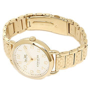 Coach Delancey Classic White Dial Gold Steel Strap Watch for Women - 14502261