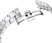 Swarovski Octea Lux Sport Chronograph Black Dial Silver Steel Strap Watch for Women - 5610520