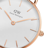 Daniel Wellington Classic Petite Cornwall White Dial Black NATO Strap Watch For Women - DW00100251