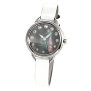 Marc Jacobs Betty Mother of Pearl Black Dial White Leather Strap Watch for Women - MJ1512