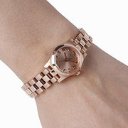 Marc Jacobs Dinky Rose Gold Dial Rose Gold Steel Strap Watch for Women - MBM3200