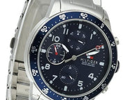 Tommy Hilfiger Jimmy Chronograph Quartz Blue Dial Silver Steel Strap Watch For Men - 1791949