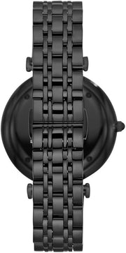 Emporio Armani Gianni T Bar Analog Black Dial Black Steel Strap Watch For Men - AR11299