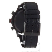 Gucci G Timeless Chronograph Black Dial Black Leather Strap Watch For Men - YA126244