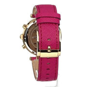 Michael Kors Parker Chronograph White Dial Pink Leather Strap Watch for Women - MK2297