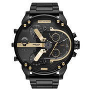 Diesel Mr. Daddy 2.0 Chronograph Black Dial Black Steel Strap Watch For Men - DZ7435