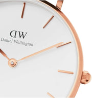 Daniel Wellington Classic Petite Bristol White Dial Brown Leather Strap Watch For Women - DW00100171