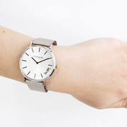 Coach Perry White Dial Beige Leather Strap Watch for Women - 14503157
