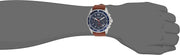 Coach Kent Chronograph Blue Dial Brown Leather Strap Watch for Men - 14602560