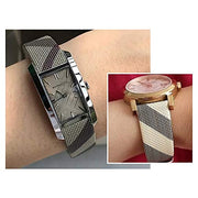 Burberry The Pioneer Grey Dial Leather Strap Watch for Women - BU9504
