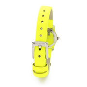 Marc Jacobs Henry White Dial Neon Yellow Rubber Strap Watch for Women - MBM1235