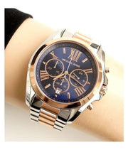 Michael Kors Bradshaw Blue Dial Two Tone Steel Strap Watch for Women - MK5606