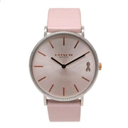 Coach Perry White Dial Pink Leather Strap Watch for Women - 14503128