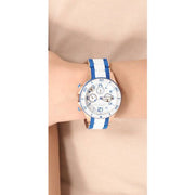 Marc Jacobs Rock Chronograph White Dial Two Tone Silicone Strap Watch for Women - MBM2594