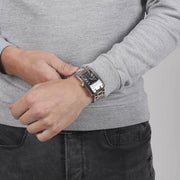 Emporio Armani Classic Black Dial Silver Stainless Steel Strap Watch For Men - AR0156